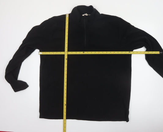 Mountain Warehouse Men's Black XL 1/2 Zip Fleece Sweatshirt