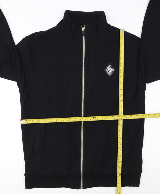 BE VIP Men’s Black XL Track Jacket Cotton Blend Zip Up