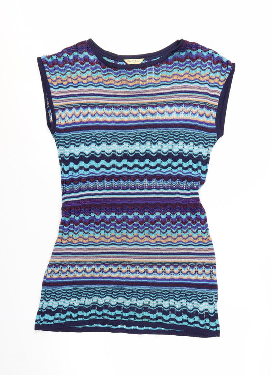 Additional front view of Miss Selfridge Women’s Multicoloured Knit Bodycon Short Dress, size UK 12