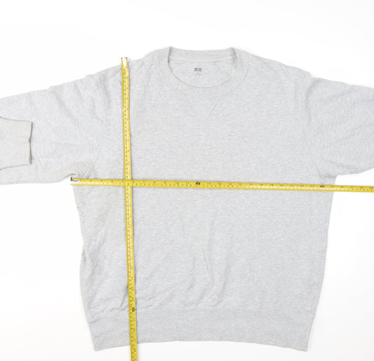 Uniqlo Men's Grey XL Crew Neck Pullover Sweatshirt
