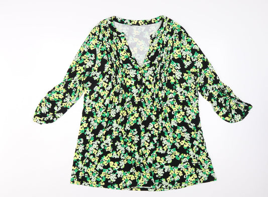 Additional front view of Roman Women’s Multicoloured Floral Shift Dress, size UK 18, Viscose Knee Length