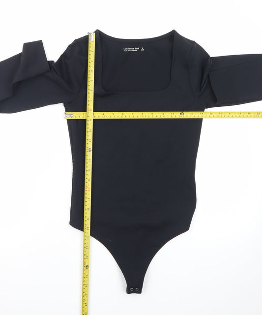 Abercrombie & Fitch Women's Black Long Sleeve Bodysuit, Size S Slim Fit