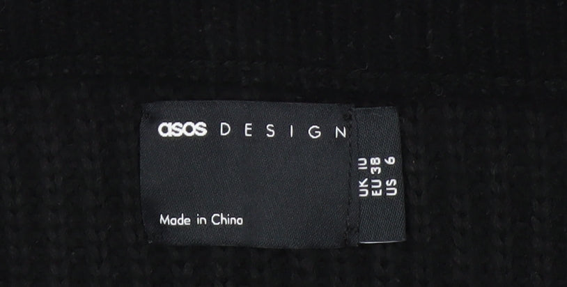 Additional view of ASOS Women Black, size 10, Knit Pencil Skirt Stretch Winter