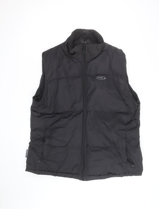 Mountainlife Men Black L Puffer Waistcoat Outdoor Hiking Gilet