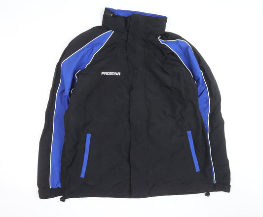 Prostar Men's Black Blue L Windbreaker Jacket Waterproof Sports