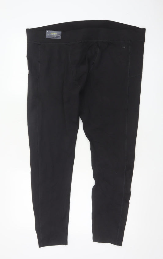 Marks and Spencer Goodmove Men's Black 3XL Running Compression Leggings