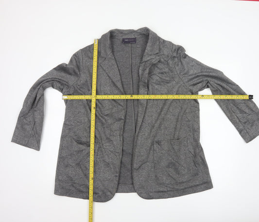 Marks and Spencer Womens Grey Check Blazer Jacket Size 18 Regular Fit