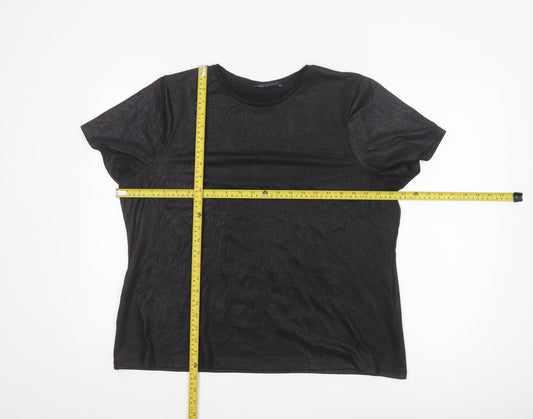 Marks and Spencer Women’s Black Short Sleeve Basic T-Shirt Size 18