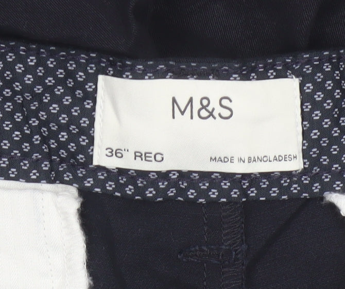 Marks and Spencer Men’s Black 36 Regular Stretch Chino Shorts