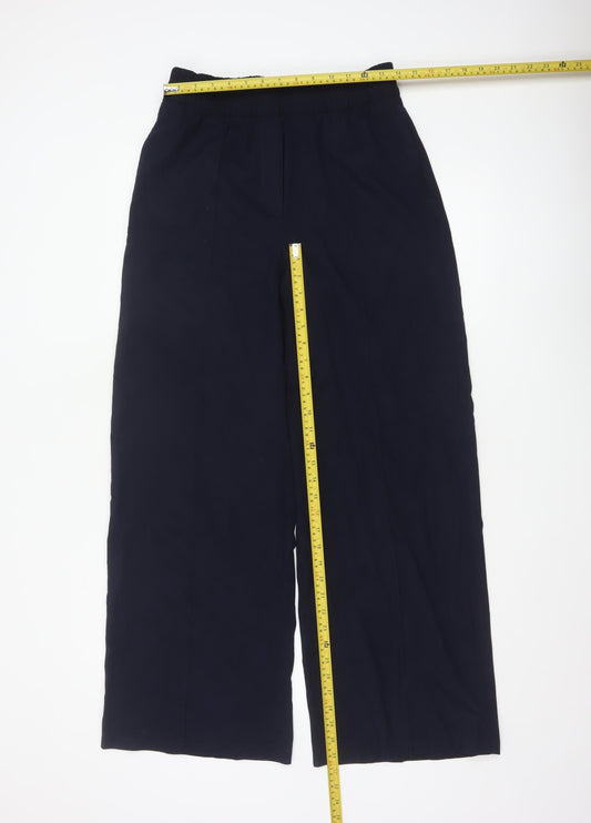 Marks and Spencer Women's Blue Size 10 Wide-Leg Stretch Trousers