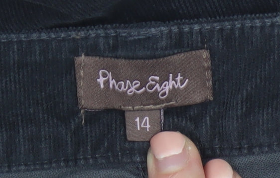 Phase Eight Women’s Black Corduroy Chino Trousers Size 14