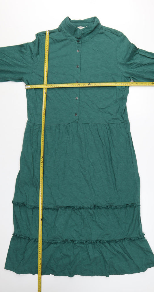 Lily & Me Women’s Green Cotton Midi Shirt Dress UK 18