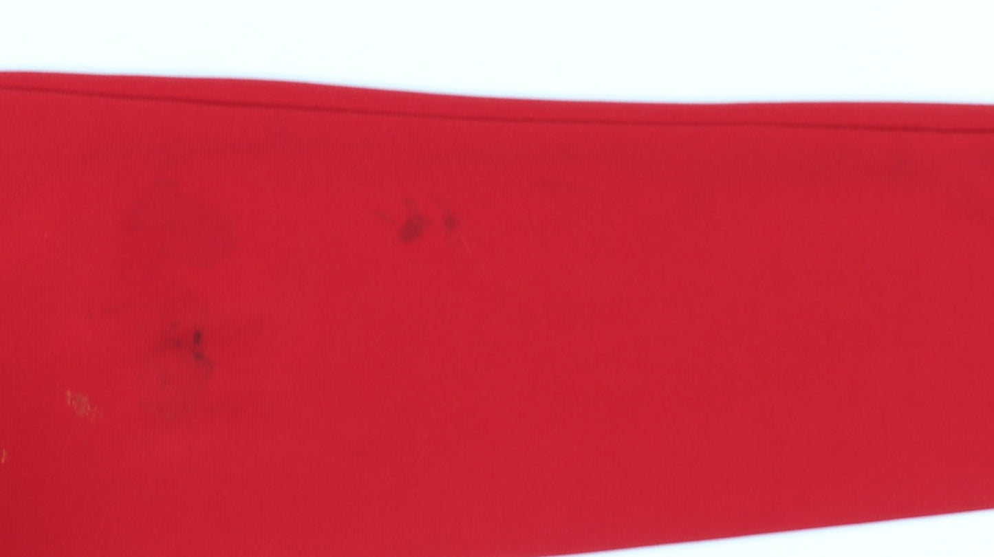 Additional view of Miss Selfridge Women Red Long Sleeve Knot Front Bodysuit UK 10