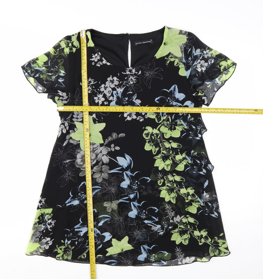 David Emanuel Women’s Multicoloured Floral Tunic Blouse Size 12