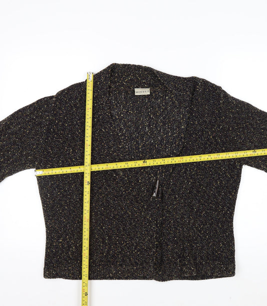 Minuet Women’s Black Chunky-Knit Cardigan Size 16