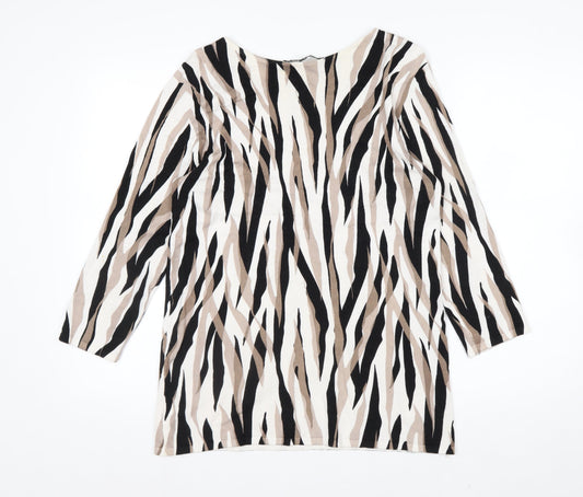 Bonmarché Women’s Multicoloured Zebra Print Tunic Top Size 10