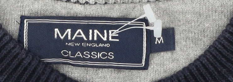 Additional view of Maine New England Men's Multicoloured Striped Cotton Crew Neck Jumper M