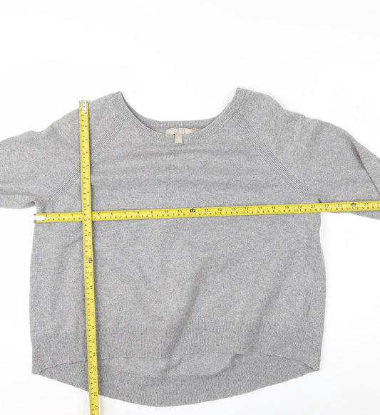 Banana Republic Womens Grey Wool Blend Crew Neck Pullover Jumper L