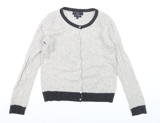 Paul Costelloe Women’s Grey 100% Cashmere Cardigan Size 16