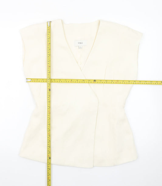 Marks and Spencer Women’s Ivory Wrap Blouse Size 12