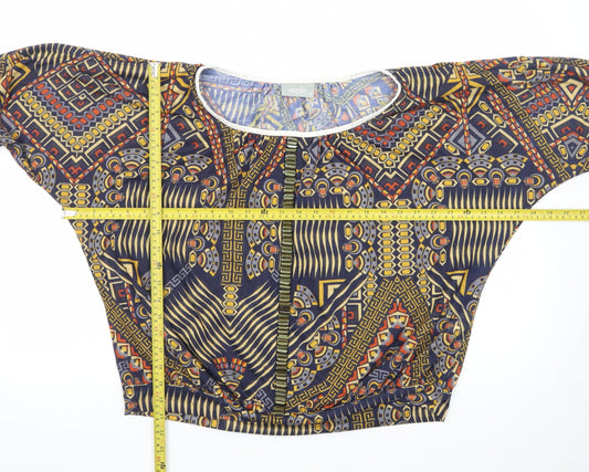 Wallis Women’s Multicoloured Tribal Cropped Blouse Size M