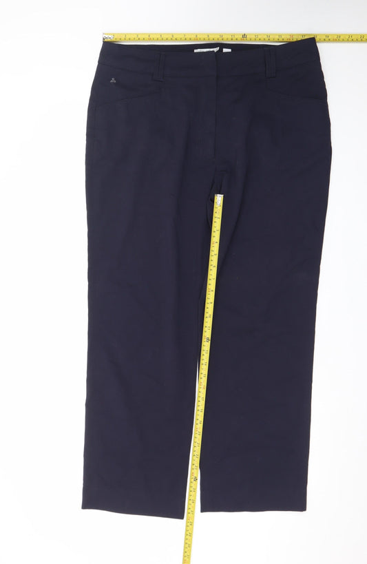 Green Lamb Women's Blue Size 16 Straight Stretch Trousers