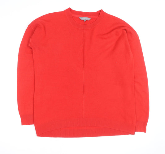 Additional front view of Principles Women's Red Crew Neck Long Sleeve Cotton Jumper, size 12