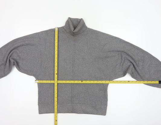 ZARA Women Grey Roll Neck Knit Pullover Jumper Size 14
