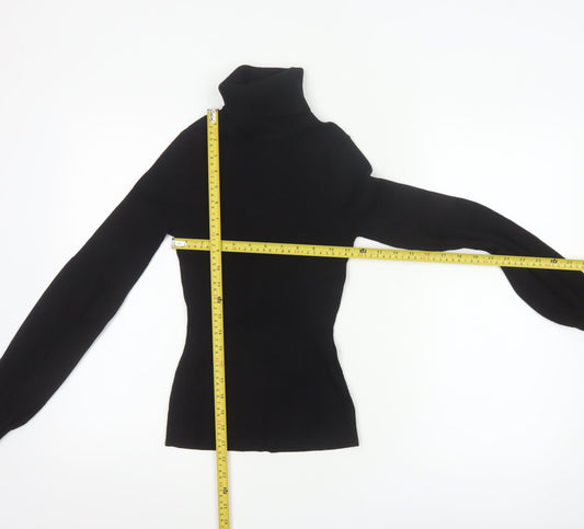 Karen Millen Women's Black Roll Neck Long Sleeve Slim Knit Jumper XS