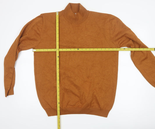 Sorbino Men’s Brown Roll Neck Pullover Jumper 2XL Viscose Knit