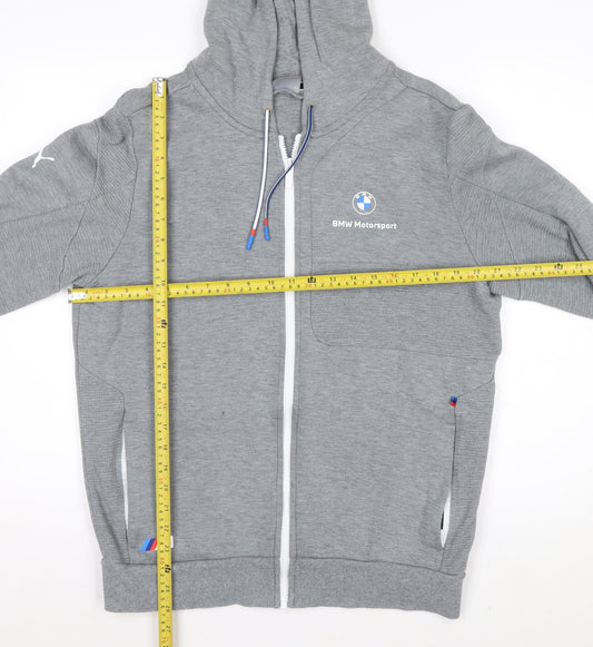Puma BMW Motorsport Grey Full Zip Hoodie Men’s M Regular Fit