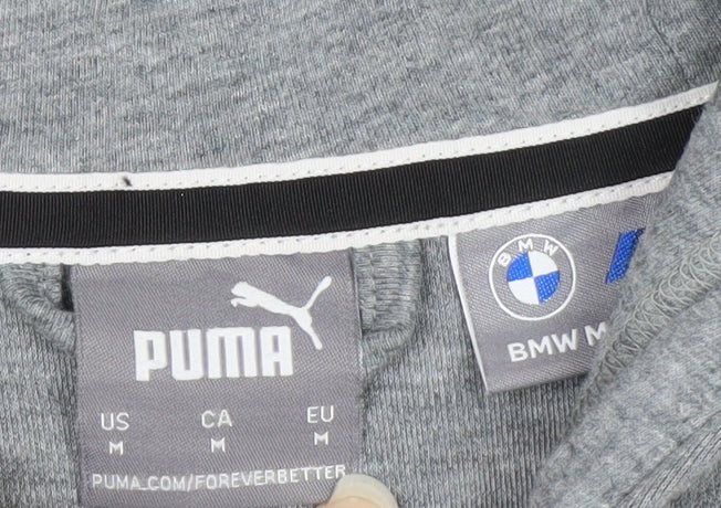 Puma BMW Motorsport Grey Full Zip Hoodie Men’s M Regular Fit