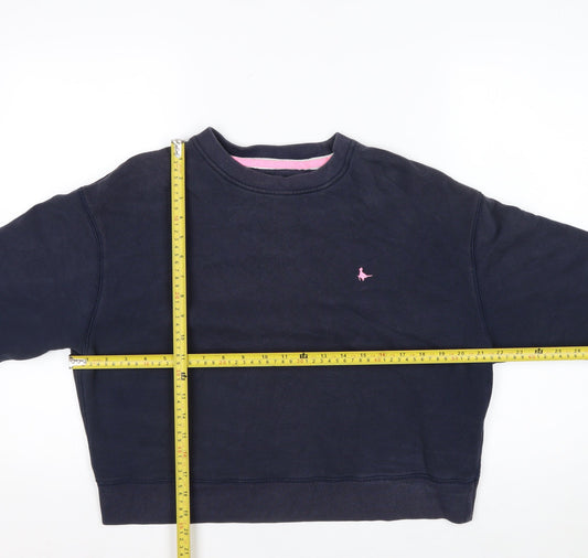 Jack Wills Women's Navy Blue Crew Neck Pullover Sweatshirt UK 12