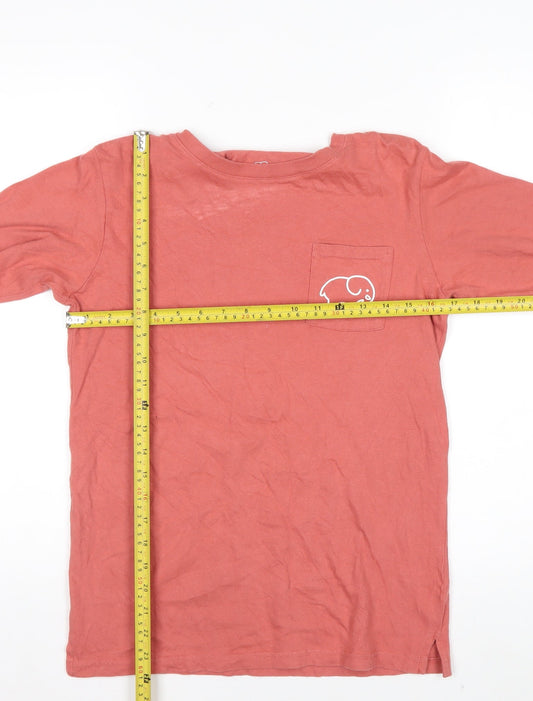 Ivory Ella Womens Pink Long Sleeve Cotton T-Shirt XS