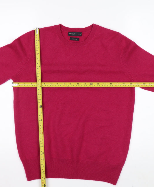 Marks and Spencer Women’s Pink Cashmere Crew Neck Jumper Size 10