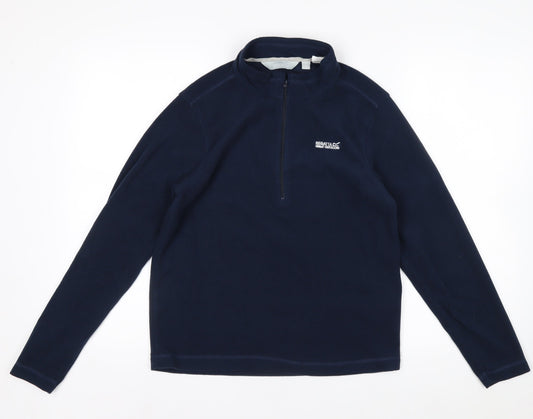 Additional front view of Regatta Great Outdoors Navy 1/2 Zip Fleece Sweatshirt Teens 14 Years