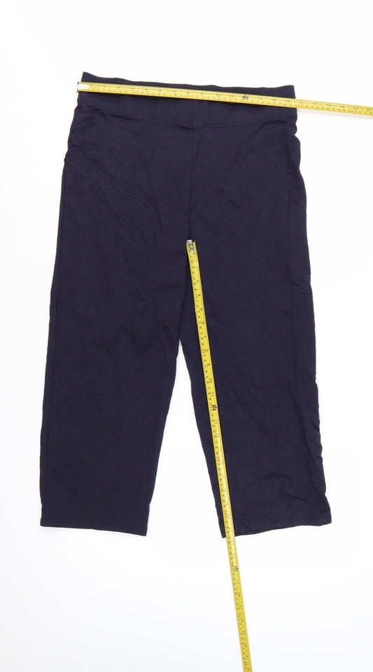 Marks and Spencer Womens Blue Size 12 Capri Cropped Trousers