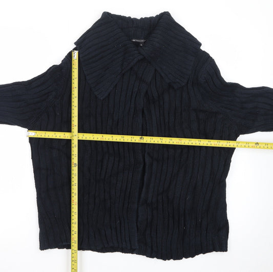 Marks and Spencer Womens Black Wool Blend Collared Cardigan XL