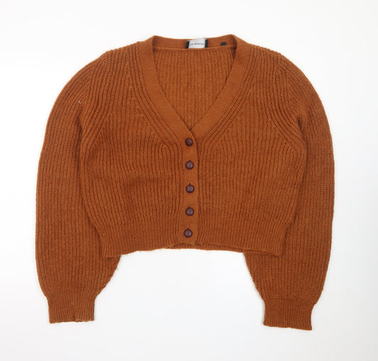 The Kooples Women's Brown Mohair Blend V-Neck Cardigan Size S