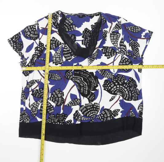 Marks and Spencer Womens Multicoloured Floral Tunic Blouse Size 24