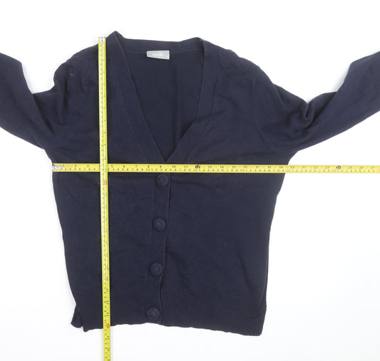 Wallis Women’s Blue V-Neck Button Cardigan Size 16