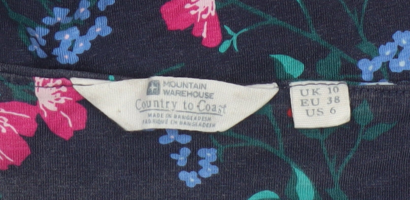 Mountain Warehouse Womens Blue Floral Fit & Flare Dress Size 10