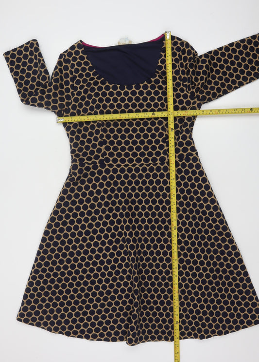 Boden Women’s Blue Geometric Fit & Flare Dress Size 14L