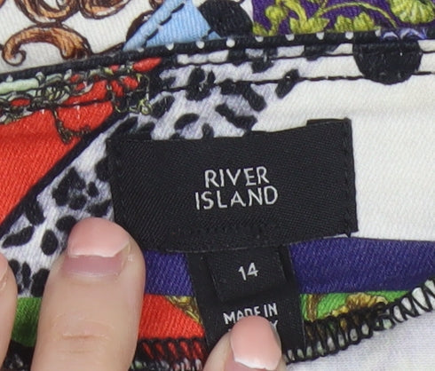 River Island Womens Multicoloured Size 14 Bodycon Dress