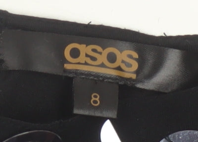 Additional view of ASOS Women’s Black Sequin Bodycon Short Dress, size UK 8, Party Wear
