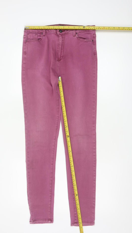 Toxik3 Womens Pink Skinny Denim Jeans XL Slim Fit Stretch