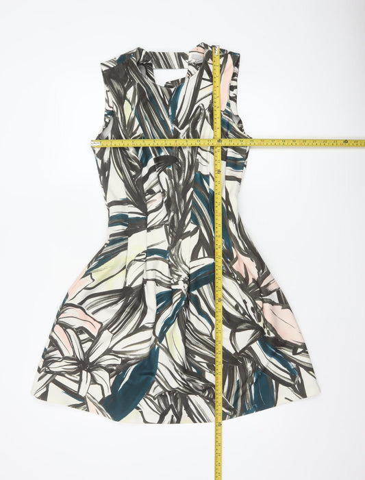 H&M Women’s Multicoloured Sleeveless Fit & Flare Dress Size 8