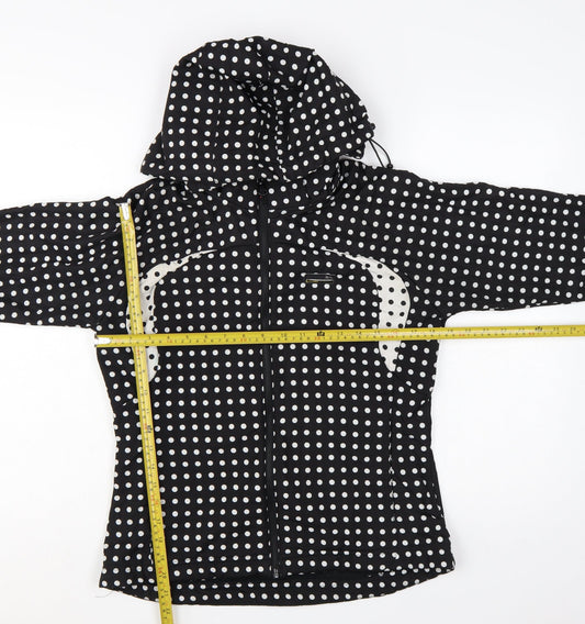 Trespass Women's Black Polka Dot Waterproof Soft Shell Jacket M