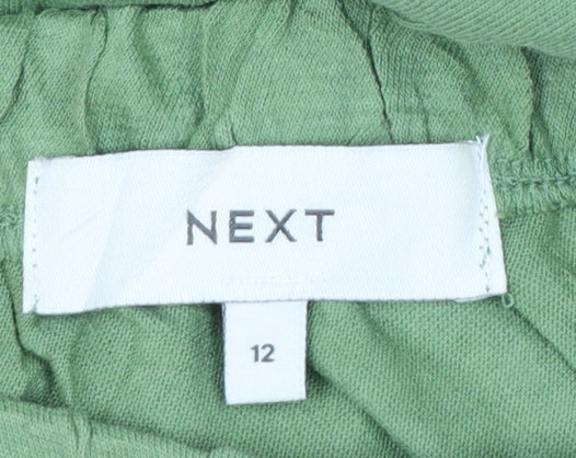 Next Women Green One Shoulder Jersey Midi Dress Size 12