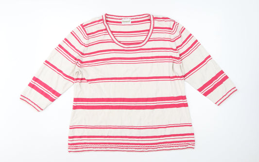 Roman Originals Women's Multicoloured Striped Knit Pullover Jumper L